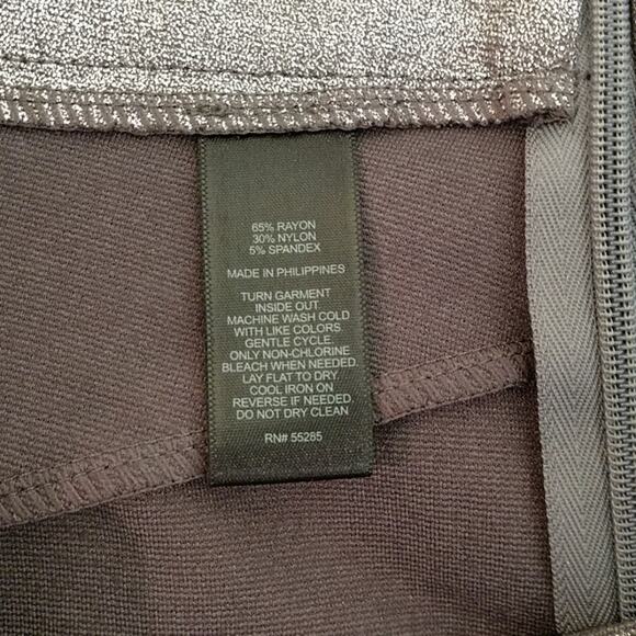 Express Silver Bandage Skirt Size 00 - Picture 4 of 5